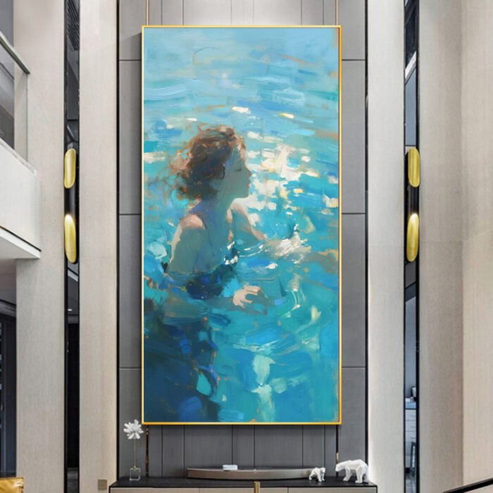 Summer Bule Swimming Sensual Woman - Image 2