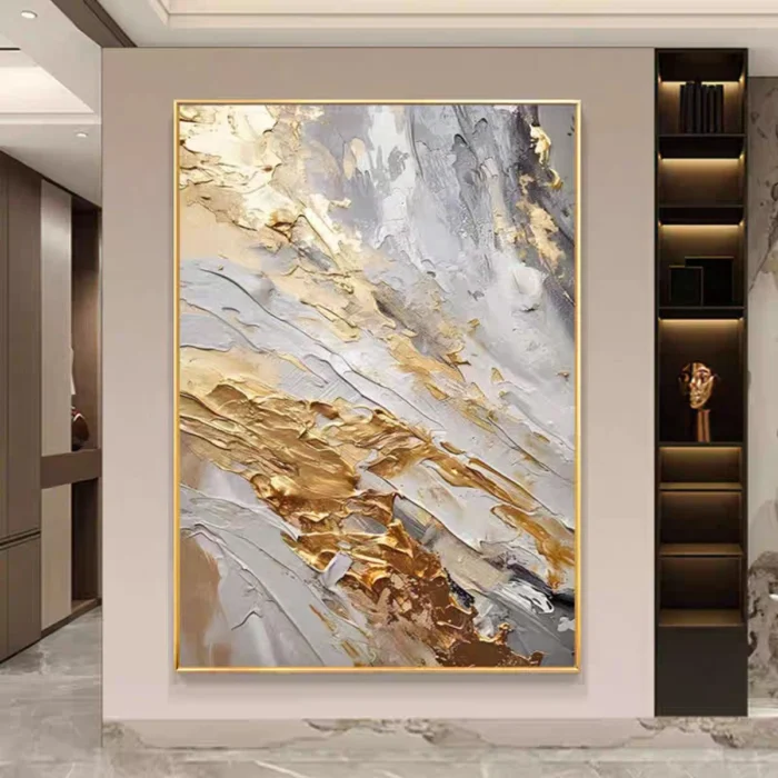 3D Abstract Gold Painting - Image 3