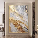 3D Abstract Gold Painting