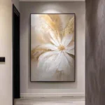 3D White Flower Painting - Image 5