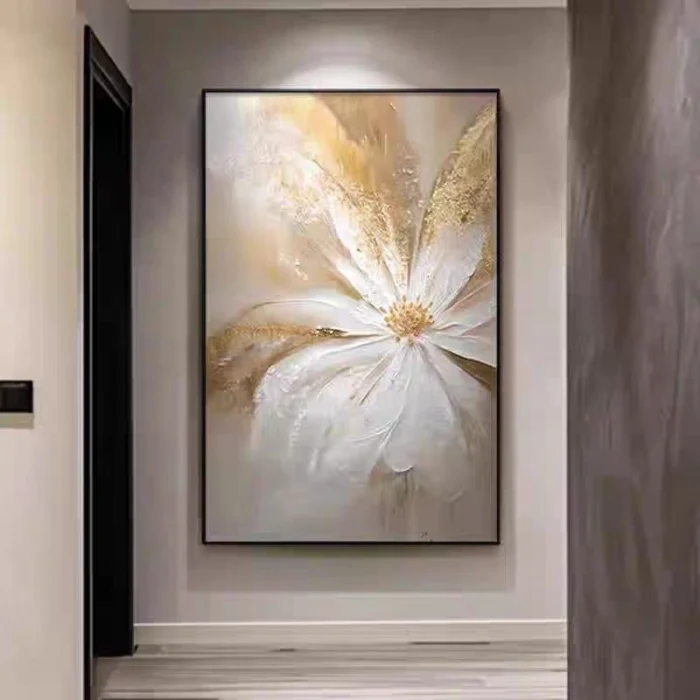 3D White Flower Painting - Image 5