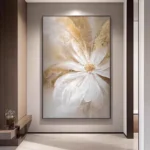 3D White Flower Painting