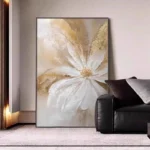 3D White Flower Painting - Image 2