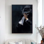 Abstract Smoking Man Painting