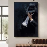 Abstract Smoking Man Painting - Image 2