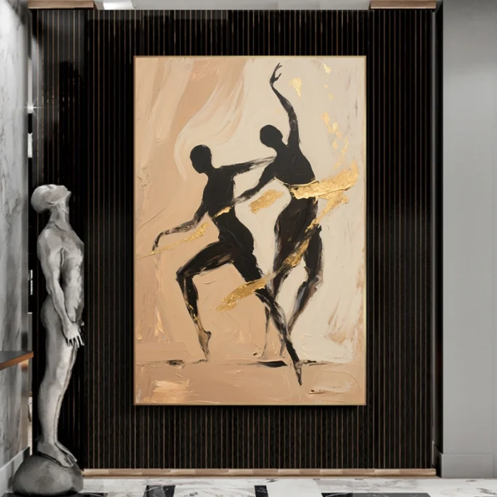 Elegant Couple Dancing Painting - Image 3