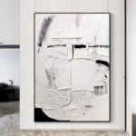 3D White Texture Thick Oil Painting - Image 3