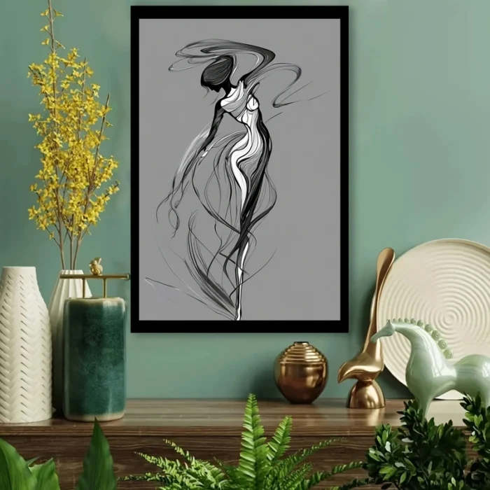 Handpaint Dancing Woman Painting - Image 5