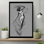 Handpaint Dancing Woman Painting