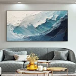3D Blue Seawave Painting - Image 4