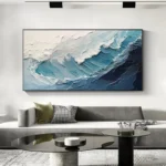 3D Blue Seawave Painting