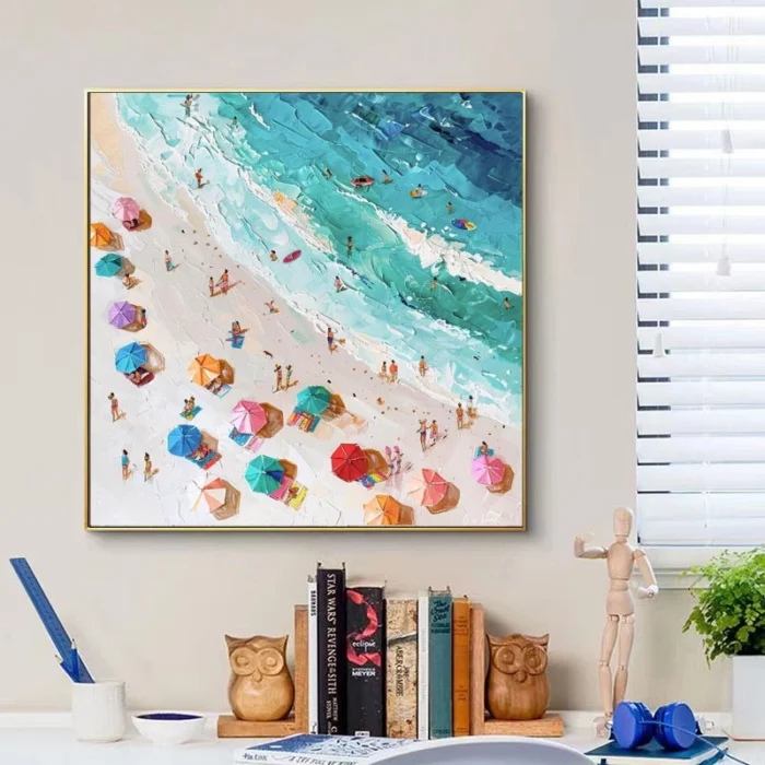 3D Seascape Painting Beach Landscape - Image 5