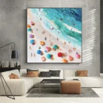 3D Seascape Painting Beach Landscape