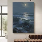 Texture Seascape Painting Thick Oil Art - Image 5