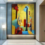 Hand Paint Large Abstract Lady Painting Portrait Painting
