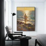 Girl On The Seaside Oil Painting
