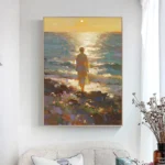 Girl On The Seaside Oil Painting - Image 2
