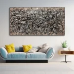 White Black Line Graffiti Painting - Image 5