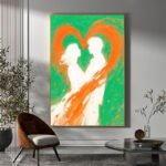 Modern And Simple Love Art Portrait Painting