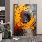 Colorful Abstract Canvas Thick Oil Painting