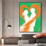 Modern And Simple Love Art Portrait Painting - Image 5