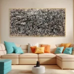 White Black Line Graffiti Painting