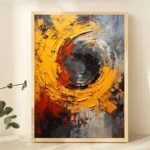 Colorful Abstract Canvas Thick Oil Painting - Image 3