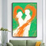 Modern And Simple Love Art Portrait Painting - Image 4
