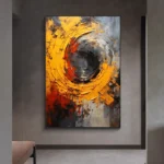 Colorful Abstract Canvas Thick Oil Painting - Image 4