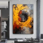 Colorful Abstract Canvas Thick Oil Painting - Image 5