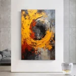 Colorful Abstract Canvas Thick Oil Painting - Image 6