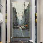 Texture Painting Of City Street Scene - Image 2