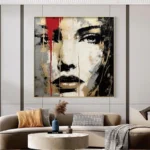 Abstract Woman Portrait Face Painting