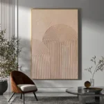 Brown Texture Thick Oil Painting - Image 4