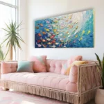 3D Textured Wall Art Colorful Fish Oil Painting - Image 4
