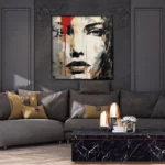 Abstract Woman Portrait Face Painting - Image 4