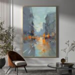 City Street Scene Knife Painting - Image 5