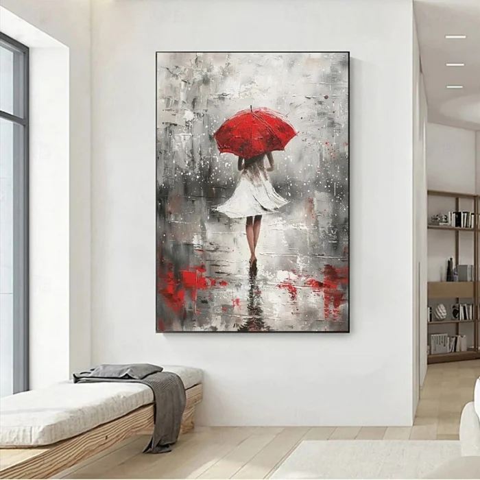 Woman Walking In The Rain - Image 2