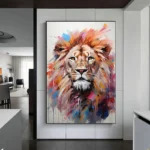 Colorful Lion Oil Painting
