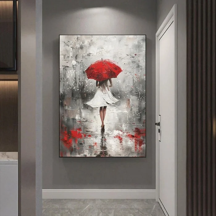 Woman Walking In The Rain - Image 5