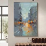 City Street Scene Knife Painting - Image 3