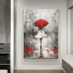 Woman Walking In The Rain