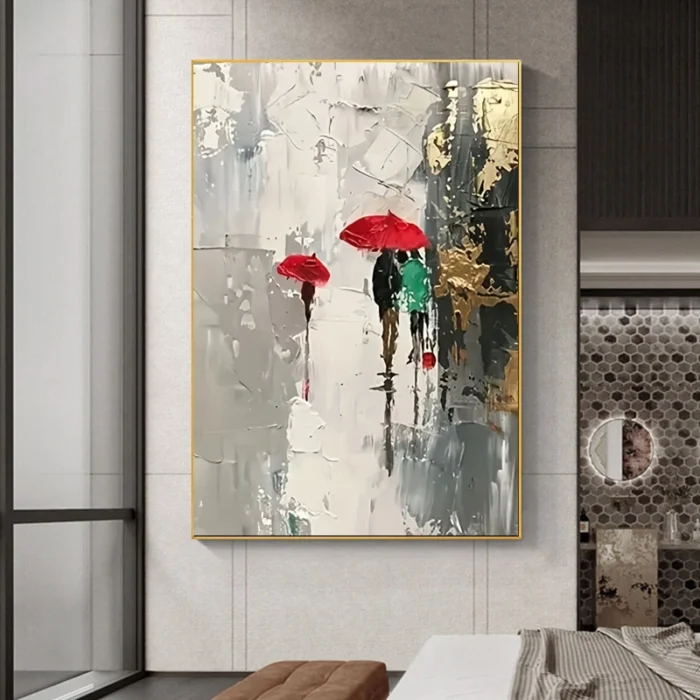 Gold Foil Landscape Painting - Image 5