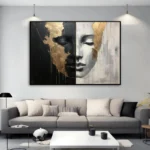 Black White Painting Figurative - Image 2