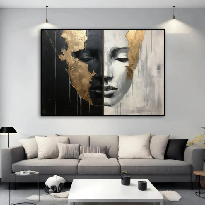 Black White Painting Figurative - Image 2