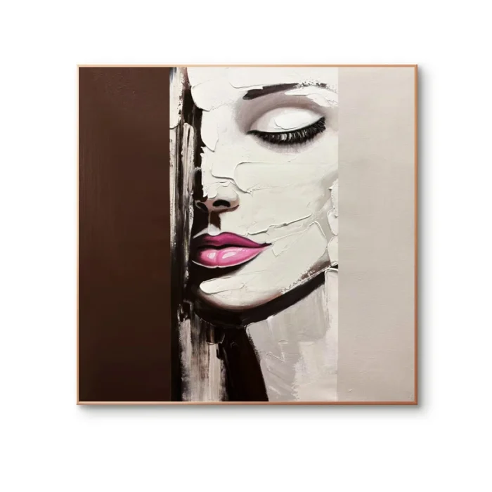 Woman Portrait Thick Oil Painting - Image 7