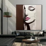 Woman Portrait Thick Oil Painting