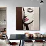 Woman Portrait Thick Oil Painting - Image 5
