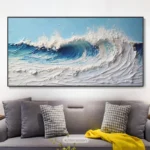 3D Ocean Hand Texture Oil Painting - Image 4