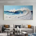 3D Ocean Hand Texture Oil Painting
